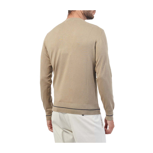 YESZEE Pullover Maglia Uomo lavorazione ottoman Fango - Francavilla Moda